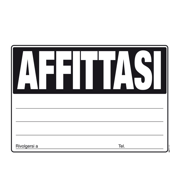 EDIPRO - E9203 - Cartello Affittasi - 24 x 33cm - colori assortiti - Edipro