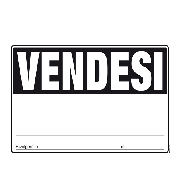 EDIPRO - E9202 - Cartello Vendesi - 24 x 33cm - colori assortiti - Edipro