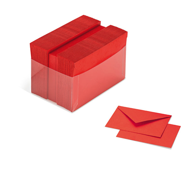 FAVINI - A57C174 - Scatola 100 cartoncini (200gr) + 100 buste (90gr) - rosso - formato 9 - Favini