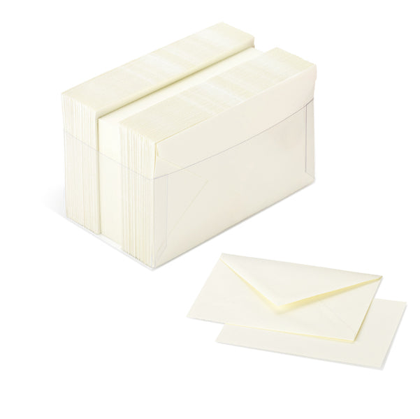 FAVINI - A57Q174 - Scatola 100 cartoncini (200gr) + 100 buste (90gr) - avorio - formato 9 - Favini