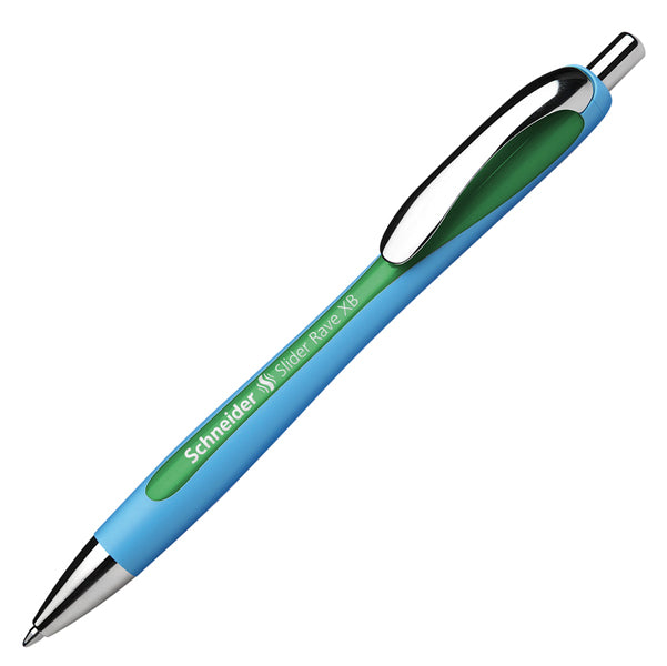 SCHNEIDER - P132504 - Penna a sfera a scatto Slider Rave - punta XB - verde - Schneider