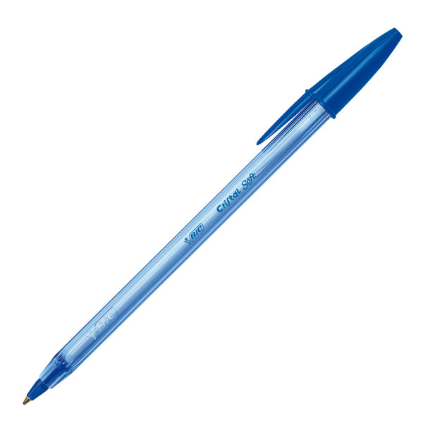BIC - 951434 - Penna a sfera con cappuccio Cristal Soft - punta 1,2mm - blu - Bic - conf. 50 pezzi