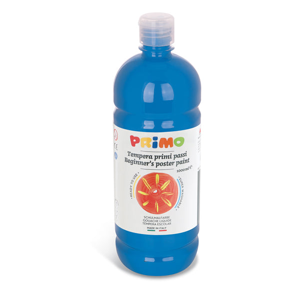 PRIMO - MOROCOLOR - 204BR1000501 - Tempera pronta Primi Passi - 1 L - cyano - Primo