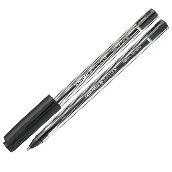 SCHNEIDER - P150601 - Penna a sfera con cappuccio Tops 505 - punta 0,7mm - nero- Schneider