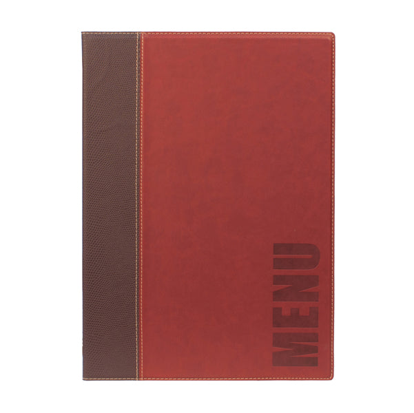 SECURIT - MC-TRA4-WR - PortamenU' Trendy - 1 inserto doppio incluso - A4 - 24 x 34 cm - bordeaux - Securit