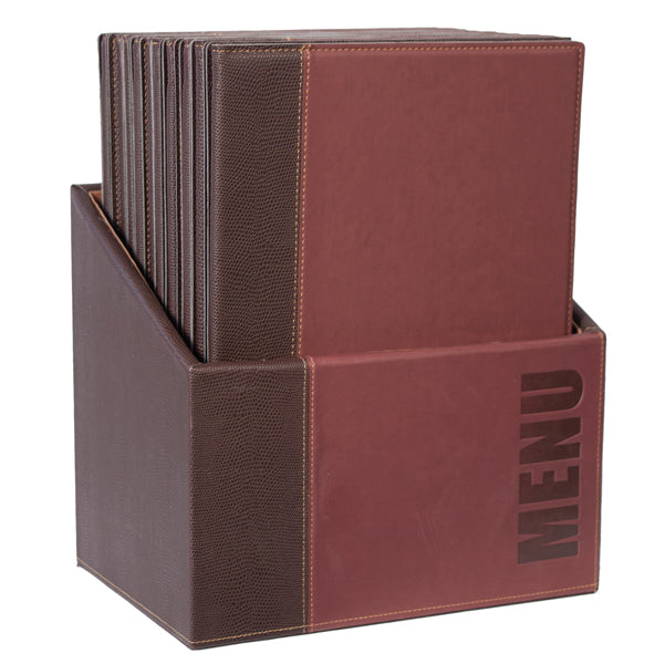 SECURIT - MC-BOX-TRA4-WR - Menu Box Trendy - 20 portamenU' - bordeaux - Securit