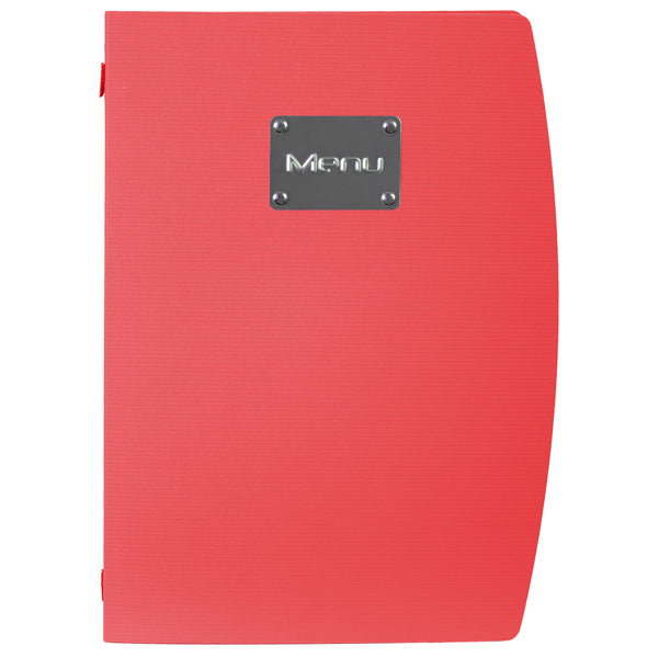 SECURIT - MC-RCA4-RD - PortamenU' Rio - 1 inserto doppio incluso - A4 - 24 x 34 cm - rosso - Securit