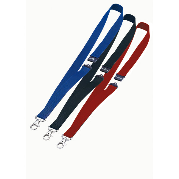 DURABLE - 8137-07 - Cordoncini portabadge - larghezza 2 cm - blu - Durable - conf. 10 pezzi