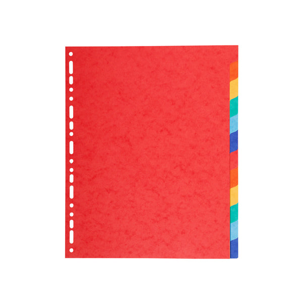 EXACOMPTA - 2112E - Separatore Forever - 12 tacche - cartoncino riciclato 220 gr - A4 maxi - multicolore - Exacompta