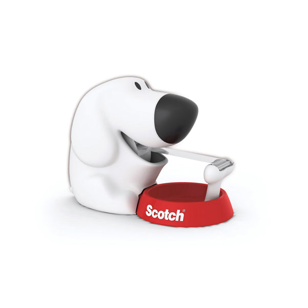 SCOTCH - 69624 - Dispenser Fido - 1 rotolo Scotch Magic 810 1,9 cm x 7,5 m incluso - bianco-nero - Scotch