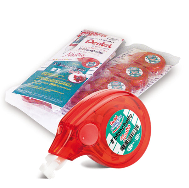 PENTEL - 100819 - Correttore a nastro Il Bianchetto - 10 mt x 4,2 mm - Pentel - conf.4 pezzi