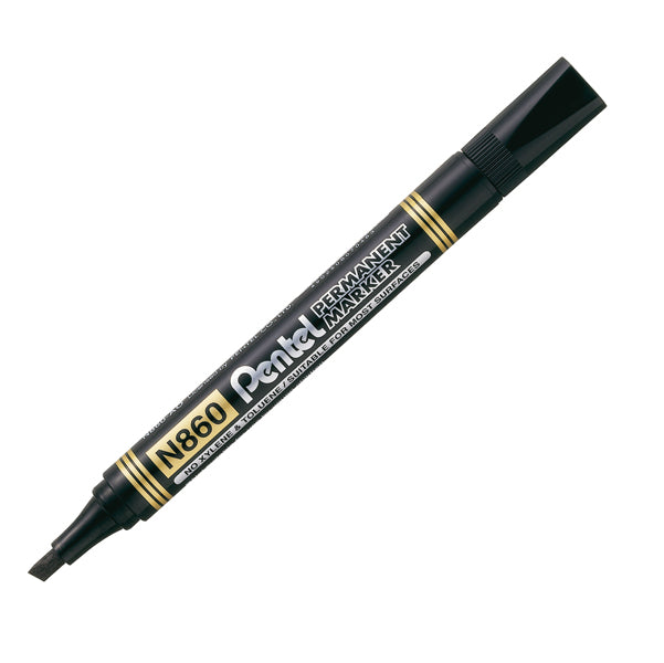 PENTEL - N860-AE - Marcatore permanente N860 - punta scalpello - nero - Amiko Pentel