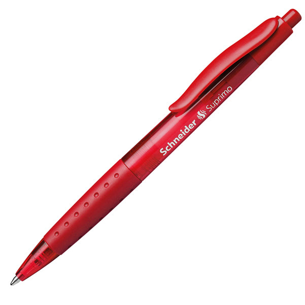SCHNEIDER - P135602 - Penna a sfera a scatto Suprimo - tratto medio - rosso - Schneider