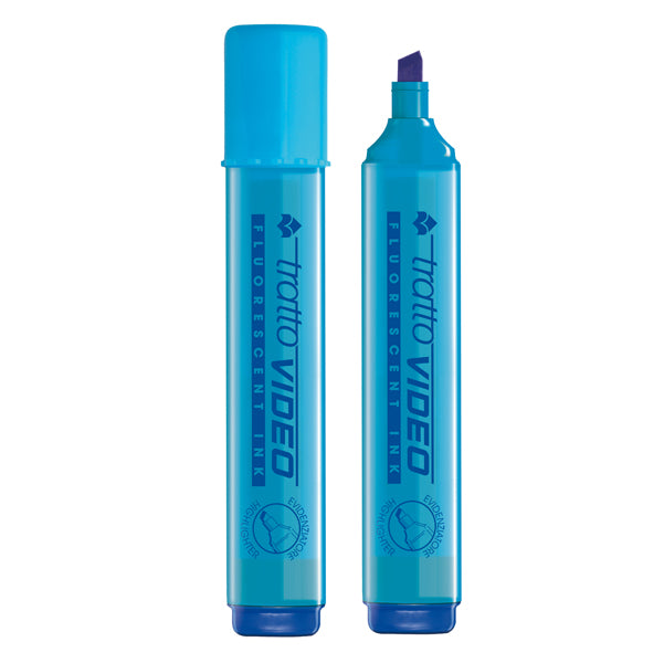 TRATTO - 830205 - Evidenziatore Tratto Video - punta a scalpello - tratto da 1,0mm-5,0mm - azzurro - Tratto