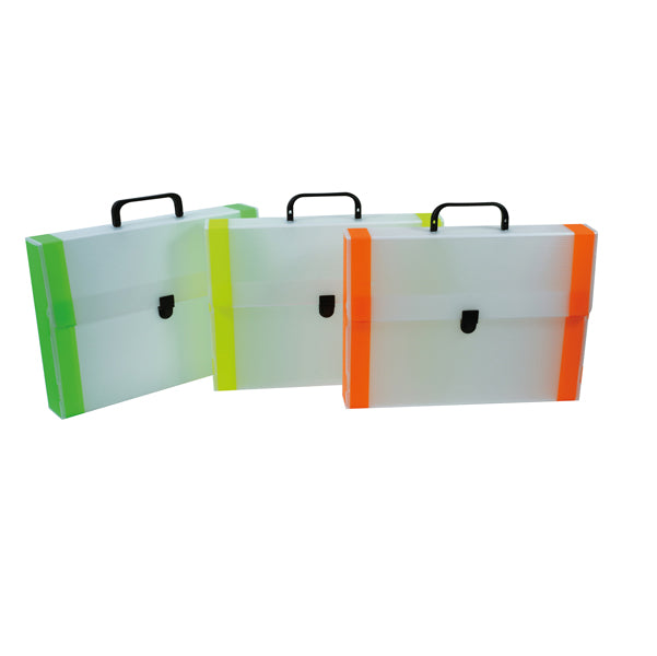 RI.PLAST - 6338535290 - Valigetta Polionda - 38x53cm - dorso 5cm - dorso fluo - Ri.plast