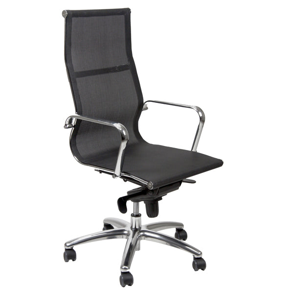 Unisit - PXP nero - Poltrona direzionale Pollux Space PXP - in rete - con ruote e braccioli - nero - Unisit