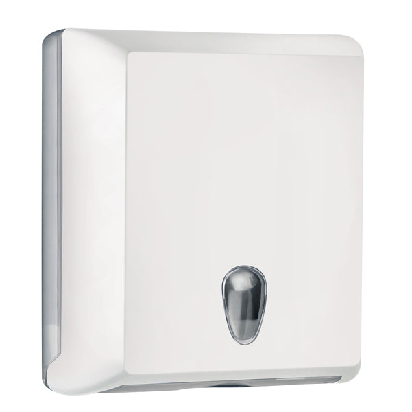 MAR PLAST - A70610EBI - Dispenser asciugamani piegati Soft Touch - 29x10,5x30,5 cm - bianco - Mar Plast