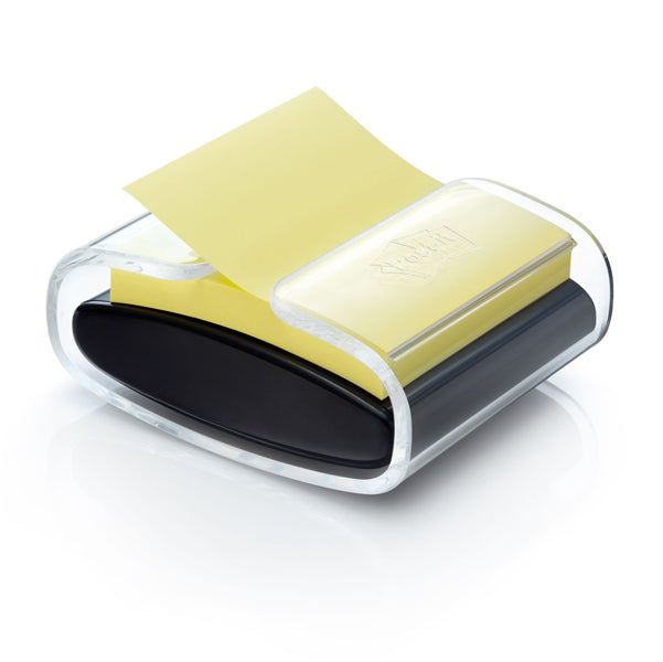 POST-IT - 63318 - Dispenser Pro nero + 1 Post it Super Sticky Z Notes - PRO-B-1SSCY-R330 - 76 x 76 mm - giallo Canary - Post it