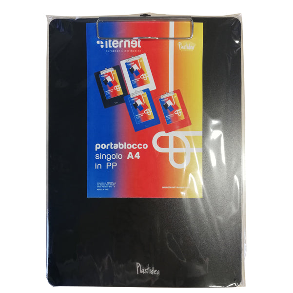 ITERNET - 7071N - Portablocco con molla in metallo - copertina in PPL - A4 - nero - Iternet