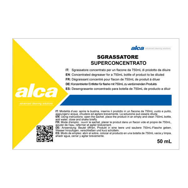 ALCA - ALC1038 - Sgrassatore Superconcentrato Linea Monodose - superprofumato - Alca - bustina da 50 ml