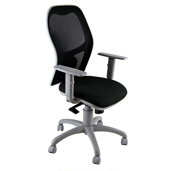 Unisit - HUGR-BR-EN - Seduta operativa Hubble Grafix - con braccioli regolabili - nero-grigio - Unisit