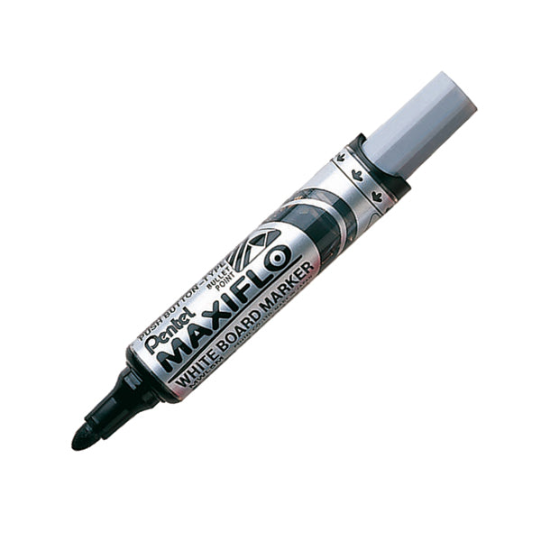PENTEL - MWL5M-A - Marcatore per lavagne MaxiFlo - punta conica 6 mm - nero - Pentel - 75595 - Conf. da 12 Pz.