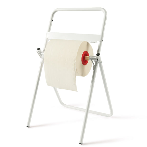 In Factory - 0464G - Porta bobina asciugatutto da terra - 40x44x80 cm - metallo - bianco - Perfetto