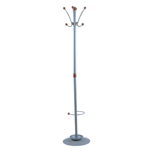 Unisit - APUBR4-GR - Appendiabiti Dallas - con portaombrelli - 8 posti - 180 x 40 cm - grigio - Unisit