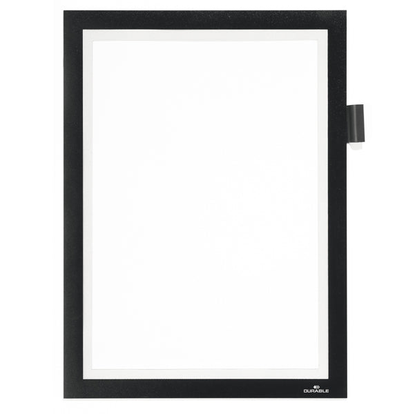 DURABLE - 4993-01 - Cornice adesiva Duraframe Note - pannello magnetico - A4 (21 x 29,7 cm) - nero - Durable