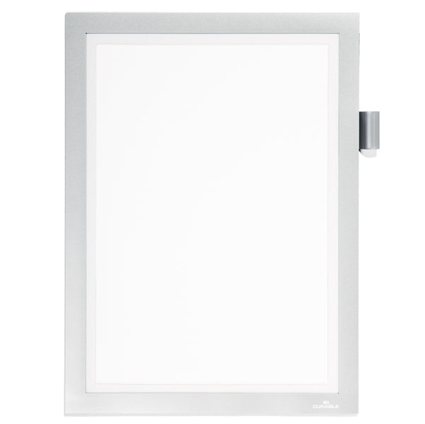DURABLE - 4993-23 - Cornice adesiva Duraframe Note - pannello magnetico - A4 (21 x 29,7 cm) - argento - Durable