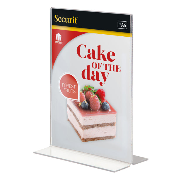 SECURIT - PFT-ACV-A6 - Display PortamenU' a T - 10,5 x 14,8 cm (A6) - Securit