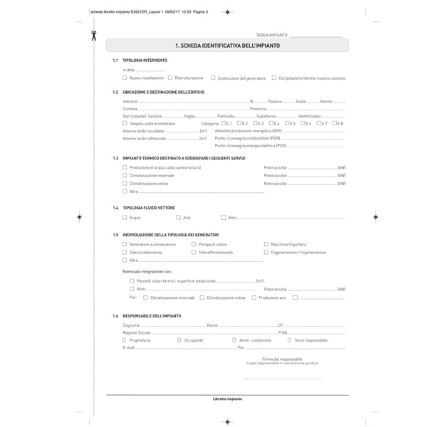 EDIPRO - E2621ER - Libretto impianto climatizzazione Emilia Romagna - 297 x 210mm - 48 fogli - Edipro