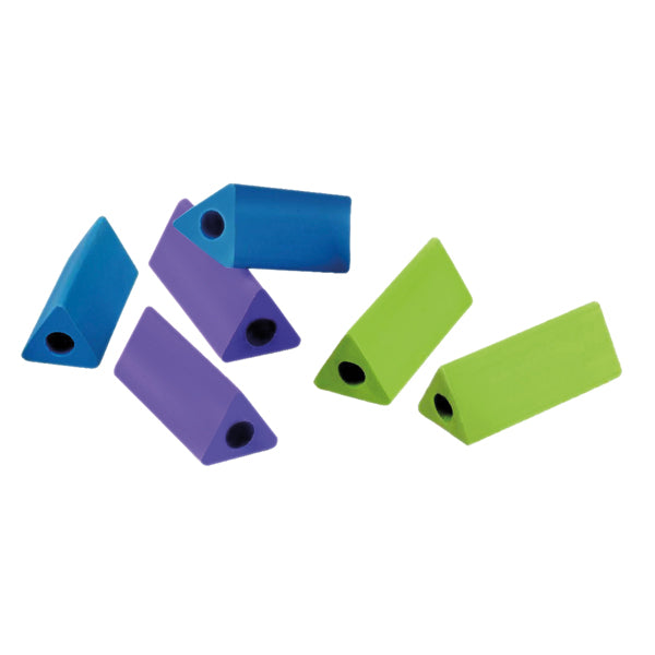 IKona+ - 11448 - Impugnatura per matite - triangolare - gomma - colori assoertiti - Ikona+ - conf. 6 pezzi