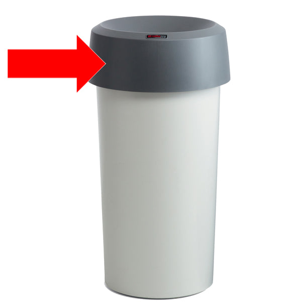 ROTHO - F800001 - Coperchio per contenitore Modo Round - con fermasacco - 38x15 cm - anello grigio - Rotho