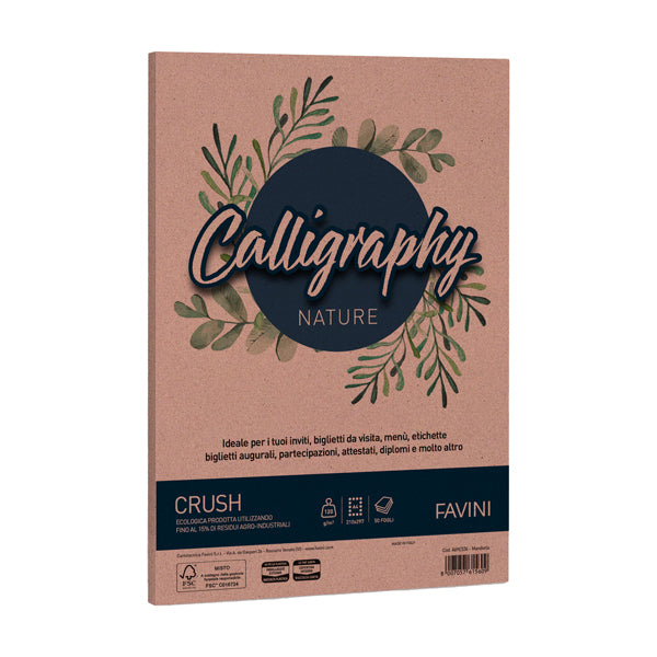 FAVINI - A69C534 - Carta Calligraphy Nature - A4 - 120 gr - mandorla - Favini - conf. 50 fogli