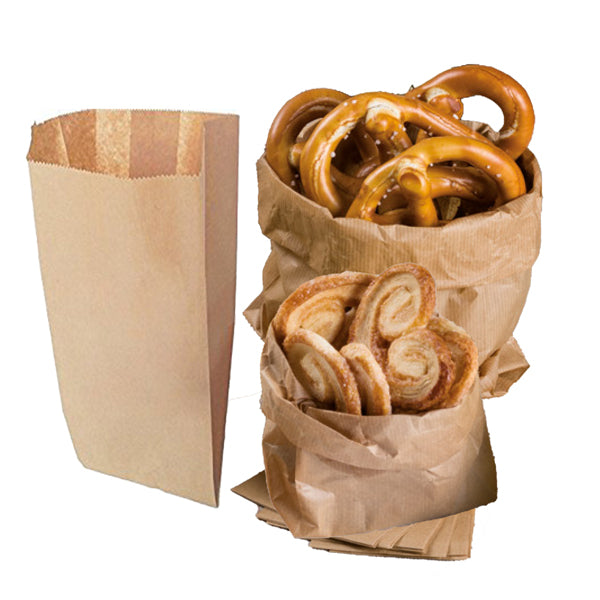 REX SADOCH - MLN04 - Sacchetti - carta kraft - 12x22 cm - soffietti laterali 4 cm - 45 gr - avana - Rex Sadoch - conf. 100 pezzi