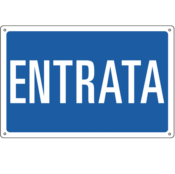 CARTELLI SEGNALATORI - 3151 - Cartello segnalatore - 30x20 cm - ENTRATA - alluminio - Cartelli Segnalatori