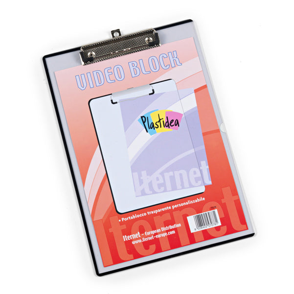 ITERNET - 7078 - Portablocco in PPL con molla in metallo personalizzabile - A4 - trasparente - Iternet