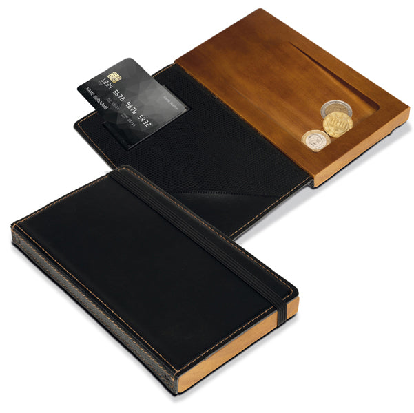 SECURIT - MC-DBBP-BL - Portaconto - legno e similpelle - Securit