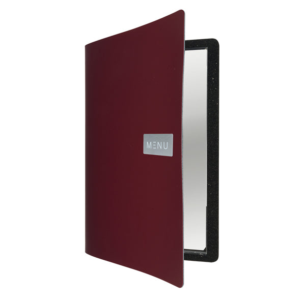 SECURIT - MC-LR-A4-RORD - PortamenU' Royal - 1 inserto doppio incluso - A4 - 24 x 33 cm - bordeaux - Securit