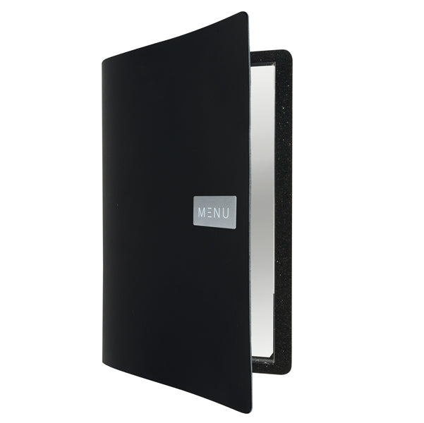 SECURIT - MC-LR-A4-ROBL - PortamenU' Royal - 1 inserto doppio incluso - A4 - 24 x 33 cm - nero - Securit