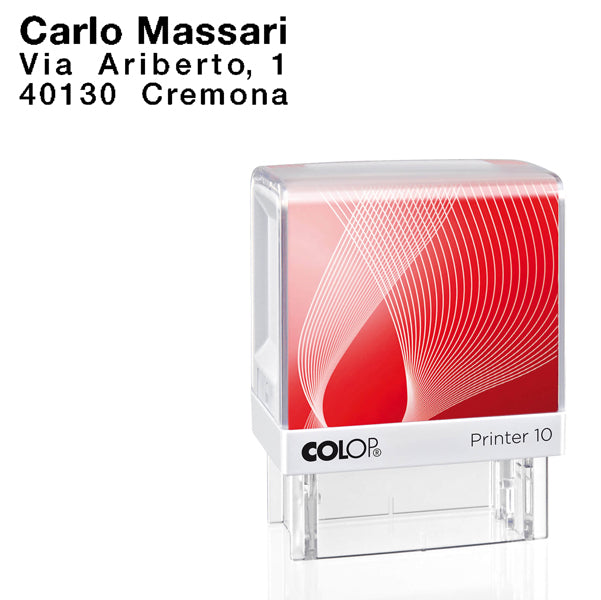 COLOP - PR 10 G7 BI - Timbro Printer 10 - autoinchiostrante - 10x27 mm - 3 righe - Colop