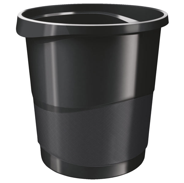 ESSELTE - 623952 - Cestino gettacarte Europost VIVIDA - 25,8 x 28,5 cm - altezza 32,2 cm - 14 L - nero - Esselte