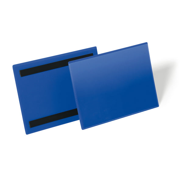 DURABLE - 1743-07 - Buste identificative magnetiche - A5 orizzontale - blu - Durable - conf. 50 pezzi
