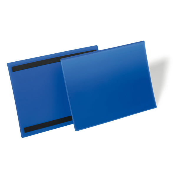 DURABLE - 1745-07 - Buste identificative magnetiche - A4 orizzontale - blu - Durable - conf. 50 pezzi