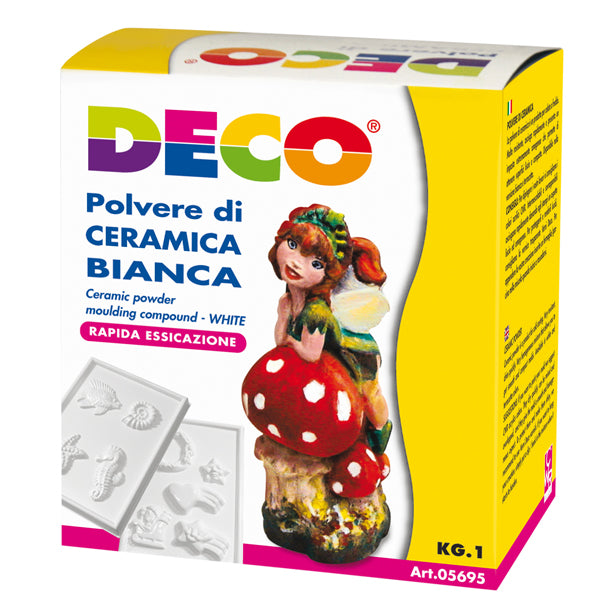 DECO - 05695 - Polvere di ceramica bianca - 1 kg - Deco