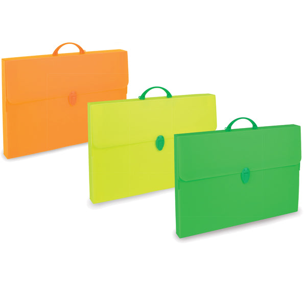 BALMAR 2000 - 100501099 - Valigetta Polionda Fluo - 28x39cm - dorso 8cm - colori assortiti - Balmar 2000