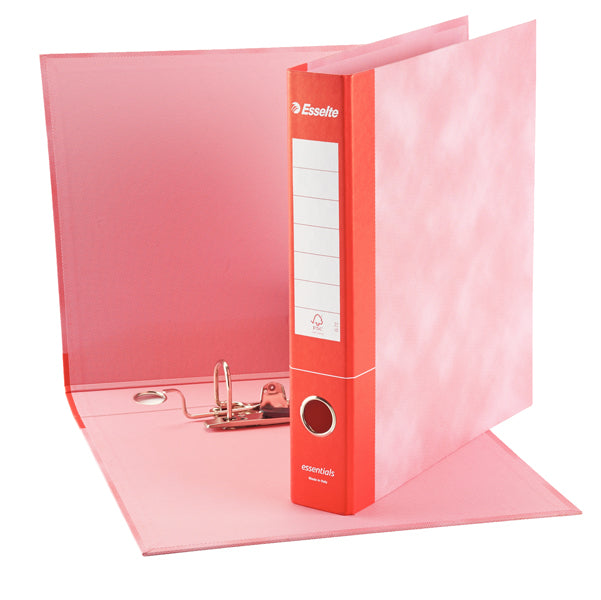 ESSELTE - 390774160 - Registratore Essentials G74 - dorso 5 cm - protocollo 23x33 cm - rosso - Esselte