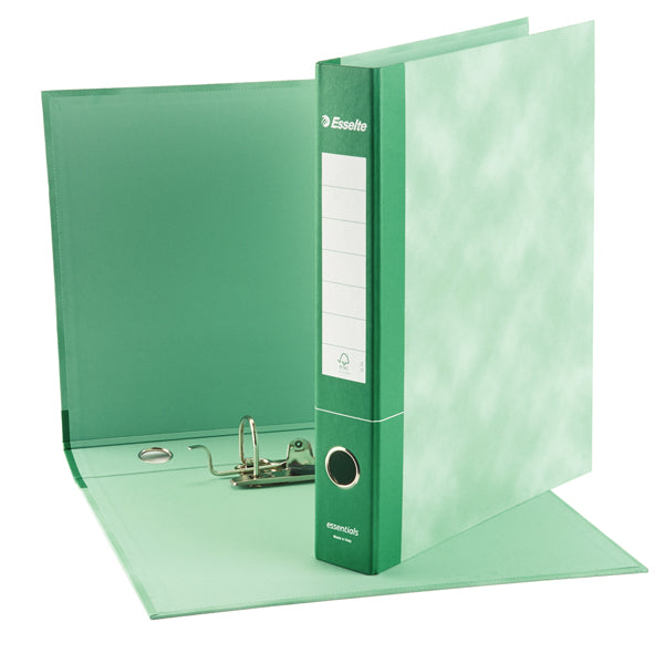 ESSELTE - 390774180 - Registratore Essentials G74 - dorso 5 cm - protocollo 23x33 cm - verde - Esselte