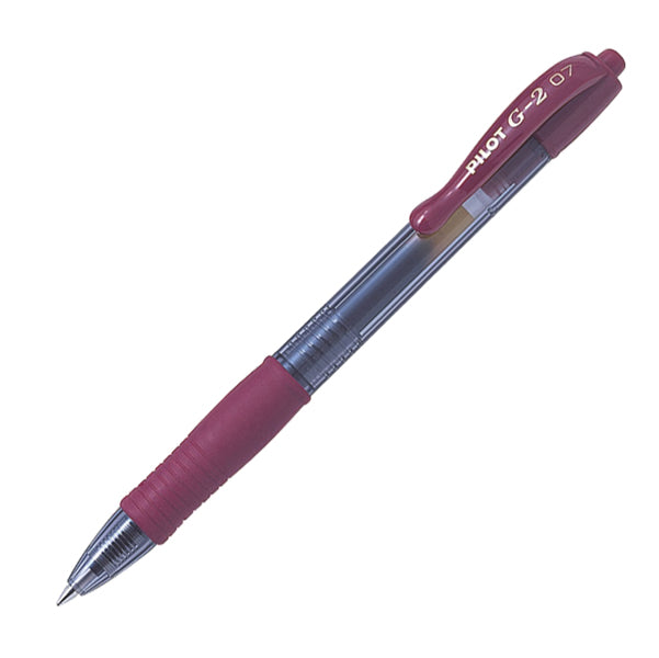 PILOT - 001485 - Roller gel a scatto G-2 - punta 0,7mm - bordeaux - Pilot